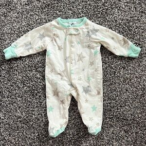 Gerber Cream and Mint Starry Footie